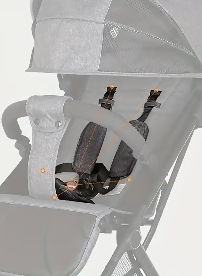 كيلا بوكيلا عربية اطفال فاخرة عالية خفيفة - عربة اطفال قابلة للطي بيد واحدة، مظلة شمس كبيرة، نظام تعليق 4 عجلات، ظهر قابل للتعديل وعجلات 360 درجة - Image 4